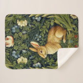 アールヌーボーのウサギ シェルパブランケット (正面(横))