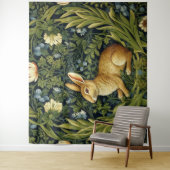 アールヌーボーのウサギ タペストリー (インサイチュ)