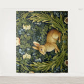 アールヌーボーのウサギ タペストリー (正面)