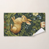 アールヌーボーのウサギ ハンドタオル (ハンドタオル)