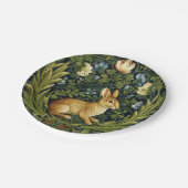 アールヌーボーのウサギ ペーパープレート (アングル)