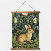 アールヌーボーのウサギ 吊り下げ型タペストリー (正面)