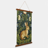 アールヌーボーのウサギ 吊り下げ型タペストリー (傾斜あり)