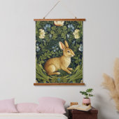 アールヌーボーのウサギ 吊り下げ型タペストリー (寝室)