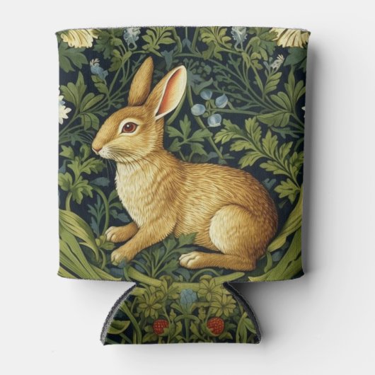 アールヌーボーのウサギ 缶クーラー (正面)