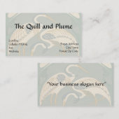 アールヌーボーのエレガントな鷲 名刺 (正面/裏面)