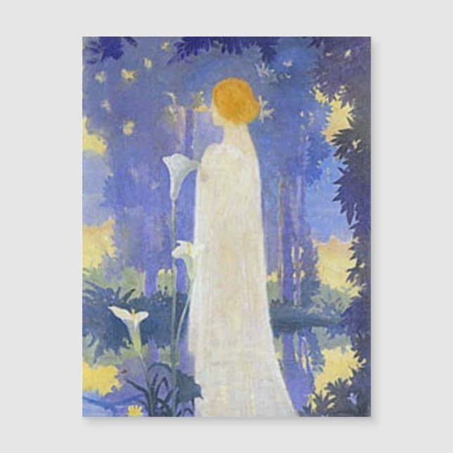 アールヌーボーのカリリリー付き女性 (正面)