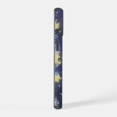 アールヌーボーのカリリリー付き女性 iPhone 15ケース (右側面)