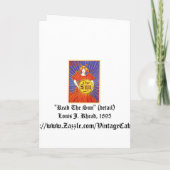 アールヌーボーのカードか招待状: 日曜日 招待状 (裏面)