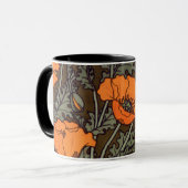 アールヌーボーのケシ マグカップ (正面左)