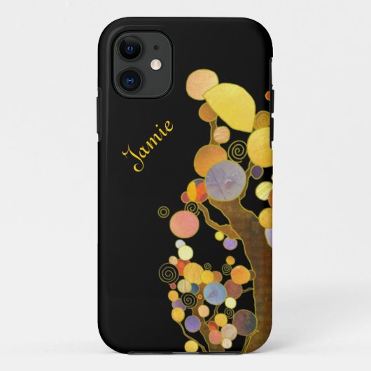 アールヌーボーのスタイルの木のパーソナライズなiPhone 5の場合 Case-Mate iPhoneケース (裏面)