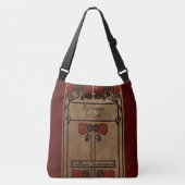 アールヌーボーのスタイルの本のデザイン クロスボディバッグ (正面)