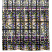 アールヌーボーのステンドグラスによってはシャワー・カーテンが開花します シャワーカーテン (正面)