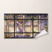 アールヌーボーのステンドグラスの花のBathタオルセット バスタオルセット (ハンドタオル)