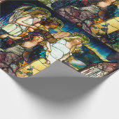 アールヌーボーのステンドグラス ラッピングペーパー (角)