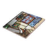 アールヌーボーのステンドグラスWindows -タイル タイル (側面)