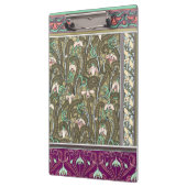 アールヌーボーのスノードロップフラワーベルヌーピープルグリーン クリップボード (左)