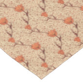 アールヌーボーのチューリップのダマスク織、珊瑚のオレンジおよびベージュ テーブルクロス (アングル)