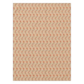 アールヌーボーのチューリップのダマスク織、珊瑚のオレンジおよびベージュ テーブルクロス (正面)