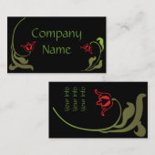 アールヌーボーのチューリップの名刺 名刺 (正面/裏面)