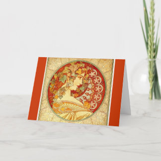 アールヌーボーのデザイン シーズンカード