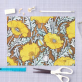 アールヌーボーのパタかわいらしーンは黄色いポピー人気があるズで 薄葉紙 (クラフト)