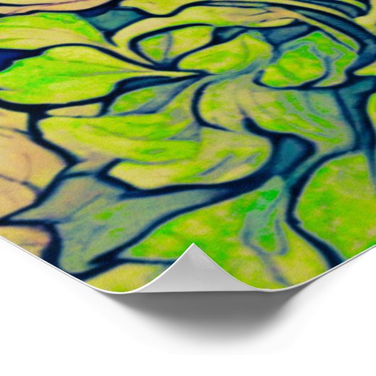 アールヌーボーのファンタジー林 ポスター (角)