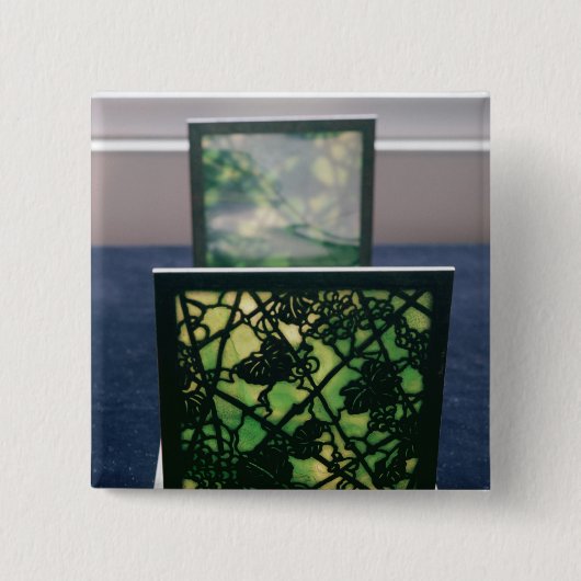 アールヌーボーのブックエンド、Tiffanyのスタジオ、c.1894 缶バッジ (正面)