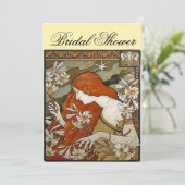 アールヌーボーのブライダルシャワーの招待状 招待状 (スタンド正面)