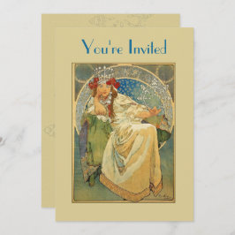 アールヌーボーのプリンセスのブライダルシャワーの招待状 招待状