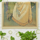 アールヌーボーのプリンセスのHyacinthの台所タオル キッチンタオル (折り畳み)