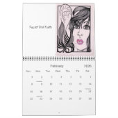 アールヌーボーのペーパー人形のカレンダー カレンダー (2月 2026)
