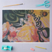 アールヌーボーのポスターレディーデクページ 薄葉紙 (クラフト)