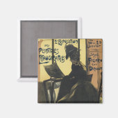 アールヌーボーのポスター磁石 – リトグラフ マグネット (正面/裏面)