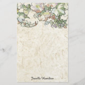 アールヌーボーのミュシャのHollyhockによっては文房具が開花します 便箋 (正面)