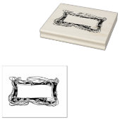 アールヌーボーのリーフィつる植物ラベルまたは文房具 ラバースタンプ (押印)