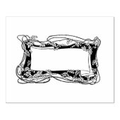 アールヌーボーのリーフィつる植物ラベルまたは文房具 ラバースタンプ (インプリント)