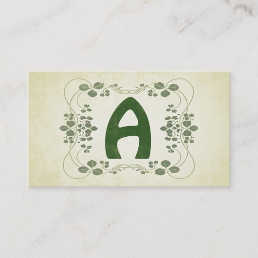 アールヌーボーのヴィンテージのスタイルの名刺 名刺 (正面)