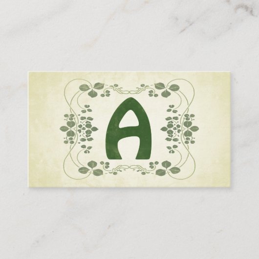 アールヌーボーのヴィンテージのスタイルの名刺 名刺 (正面)