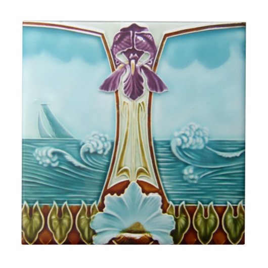 アールヌーボーのヴィンテージのデザインのBacksplashのタイル2のサイズ タイル (正面)