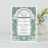 アールヌーボーのヴィンテージのリハーサルの夕食の招待状 招待状 (スタンド正面)