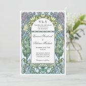 アールヌーボーのヴィンテージの結婚式招待状VII 招待状 (スタンド正面)