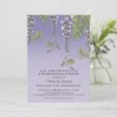 アールヌーボーのヴィンテージの藤の花柄のリハーサル 招待状 (スタンド正面)