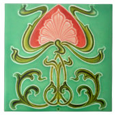 アールヌーボーのヴィンテージの設計特微のタイル2のサイズ タイル (正面)