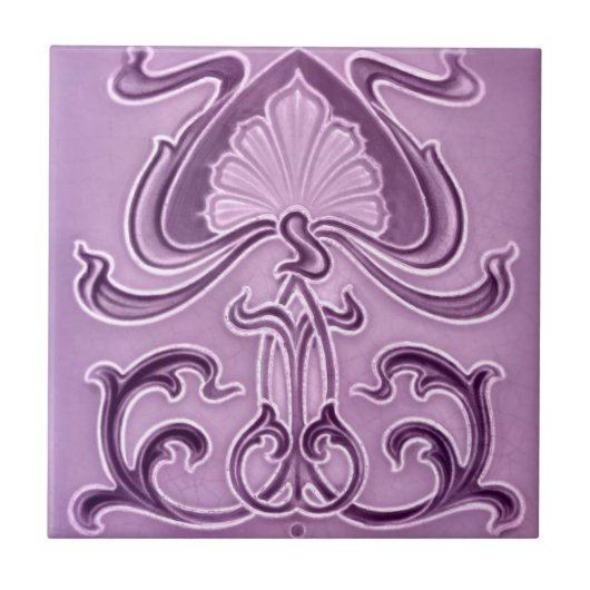 アールヌーボーのヴィンテージの設計特微のタイル2のサイズ タイル (正面)