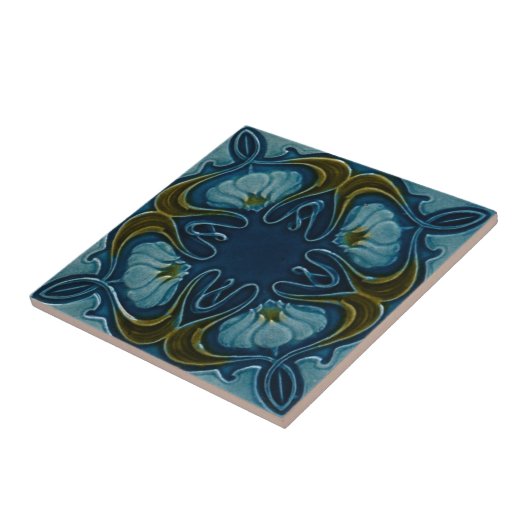 アールヌーボーのヴィンテージの設計特微のBacksplashのタイル タイル (側面)