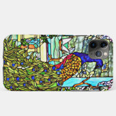 アールヌーボーのヴィンテージのTiffanyのステンドグラスの孔雀 Case-Mate iPhoneケース (裏面(横))