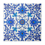アールヌーボーの中国のなタイル-コバルトブルー及び白 タイル<br><div class="desc">アールヌーボーの織物パターン、デジタル式に元通りになり、高められる白い背景のコバルトブルー、ターコイズおよび深いのシエナ土の赤の色合いのヴィンテージのウィリアム・モリスの中国趣味のセラミックタイルのデザインに基づいて、-</div>