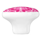 アールヌーボーの中国のなパターン-暗い赤紫色のピンク セラミックノブ (側面)