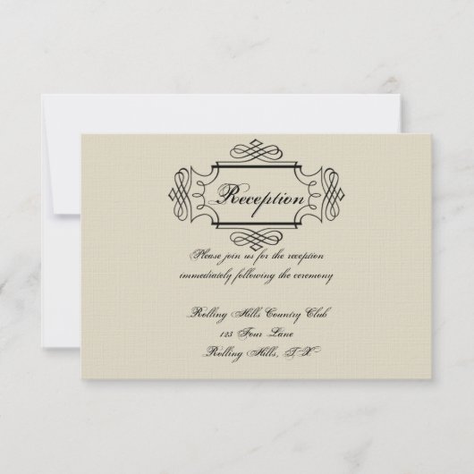 アールヌーボーの優雅な結婚披露宴 招待状 (正面)